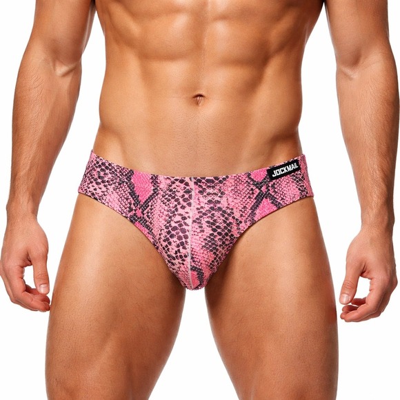 Jockmail Other - Jockmail Medium (27-30) Mens Pink Snakeskin Print Brief Low Rise Underwear JM394